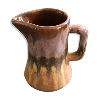 Flamed brown pitcher