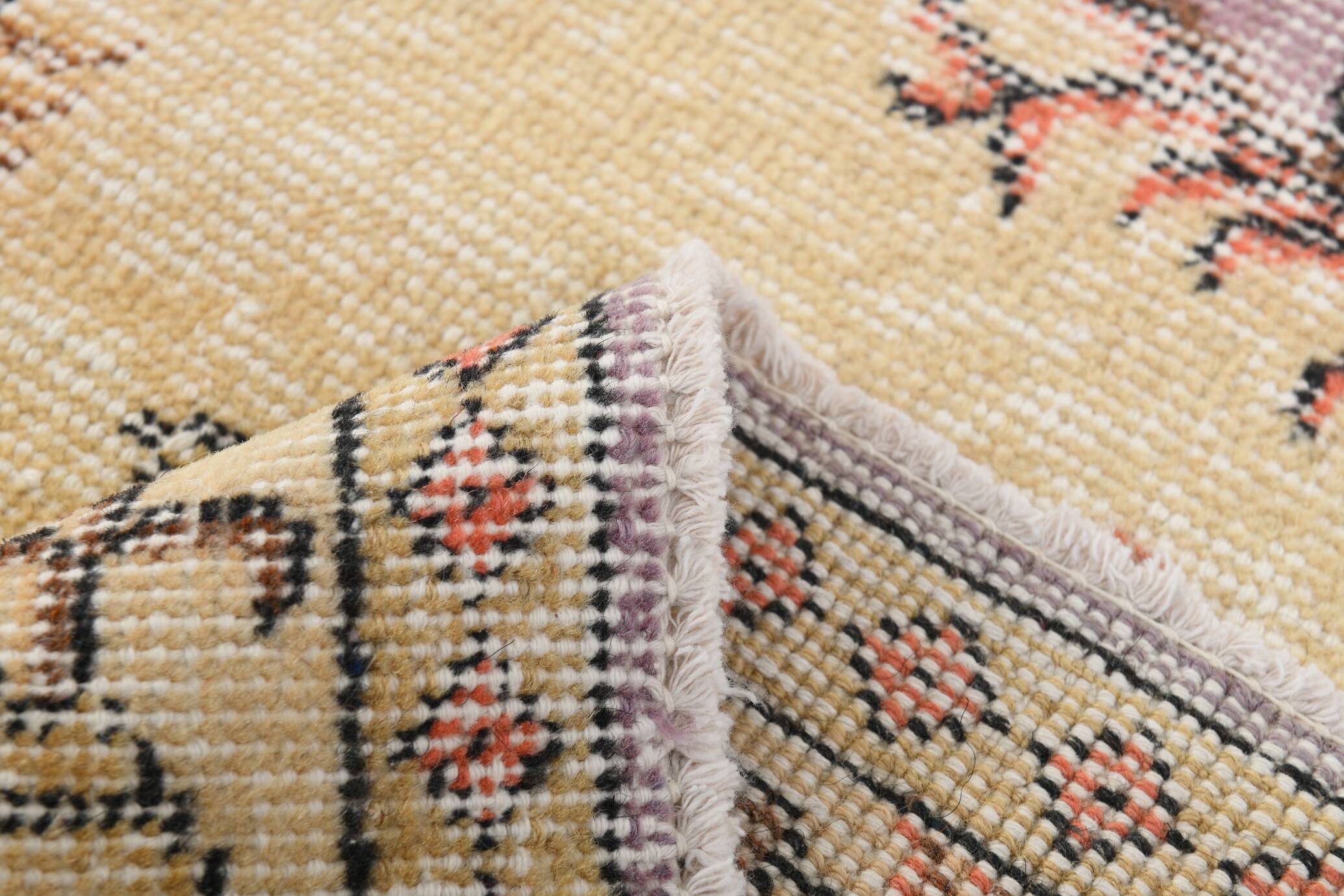 Lilac & Beige Orientel Boho Vintage Persian Rug, 176x282 Cm