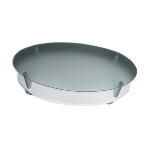 table basse ovale 2 plateaux