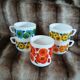 5 vintage cups in Arcopal/Lotus
