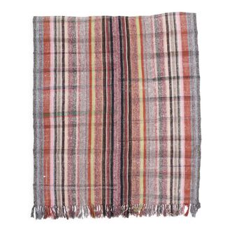 6x7 Modern Striped Multicolor Kilim, 203x230Cm