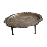 Large tin tray on removable feet