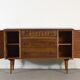Vintage Midcentury Uniflex Walnut And Teak Sideboard / Dressing Table.