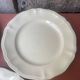 Set of 4 ivory digoin sarreguemines flat plates with gadroons