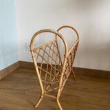 Rattan magazine holder