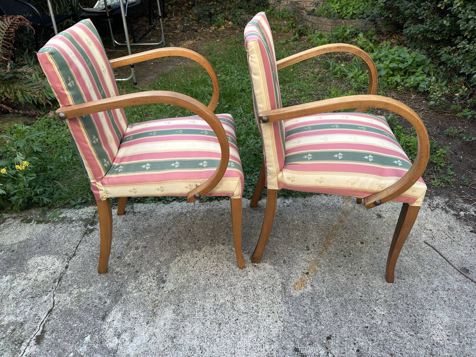Pair of bridge armchairs from the 1950s – Bent wood