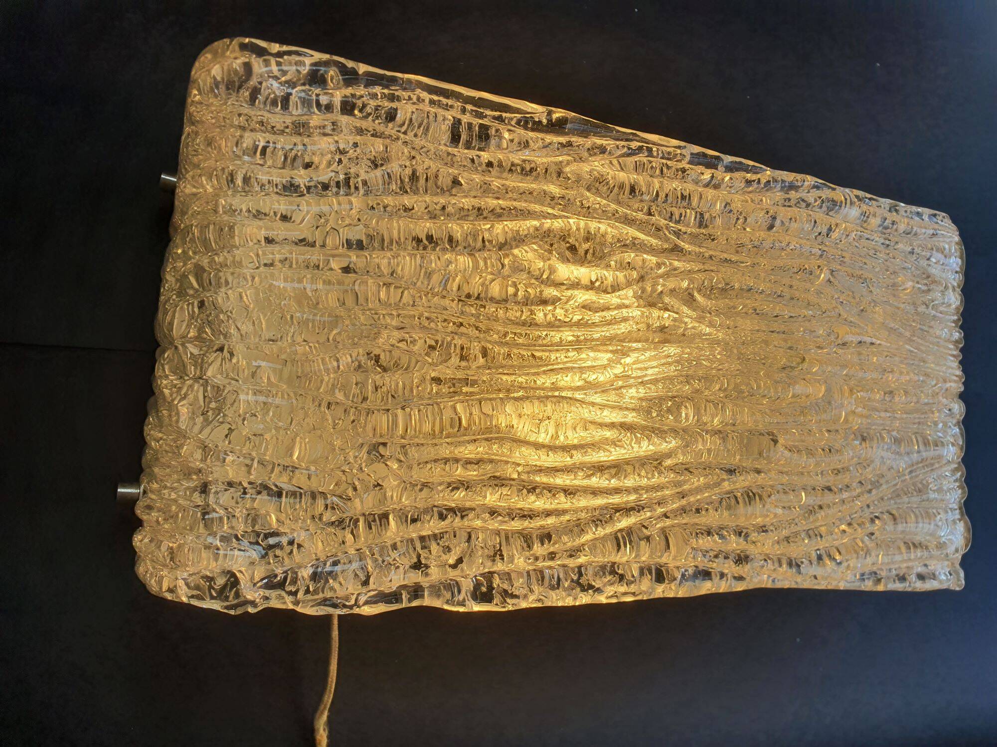 Pair of Murano glass wall lights by Kaiser Leuchten, 1950s