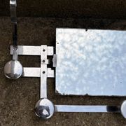 Vintage Wall Mirror with Hooks, Chrome & Mercury Glass, Space Age, 60s/70s