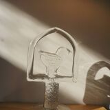 Glass bird suncatcher sculpture
