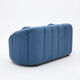 Two-seater sofa Sidonie in duck blue velvet Organic design