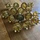 Set of brass candle holders x15