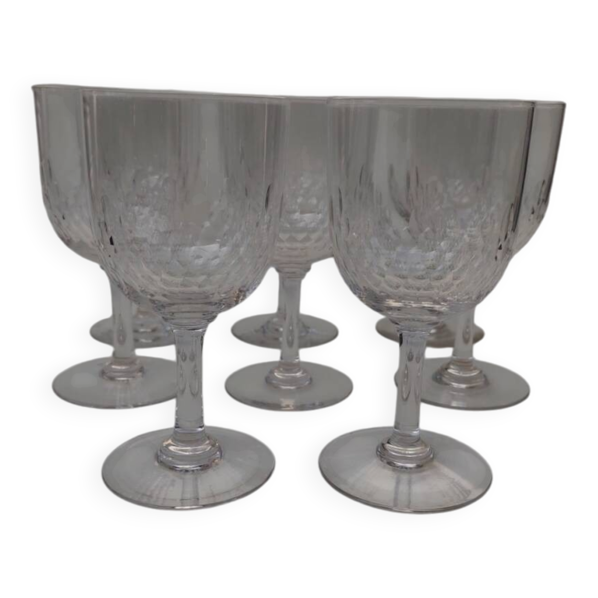 8 large Baccarat crystal glasses, Richelieu model.