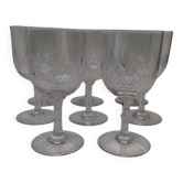8 large Baccarat crystal glasses, Richelieu model.