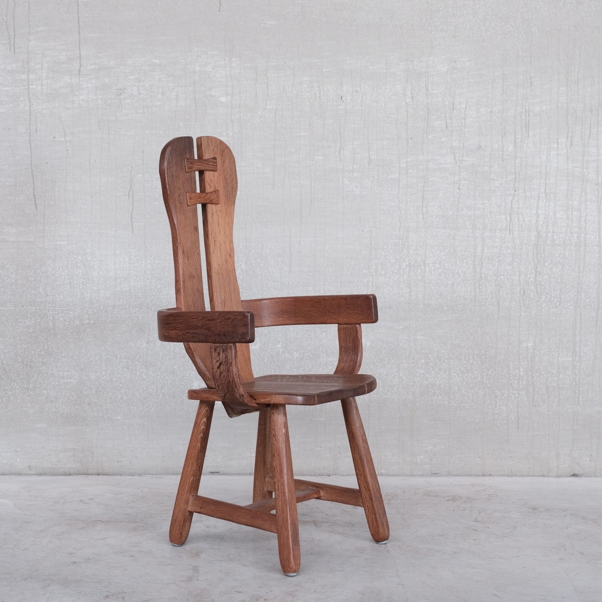 Set of Four Oak Mid-Century Dining Chairs