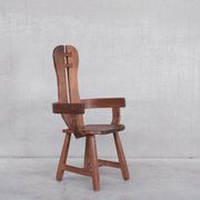 Set of Four Oak Mid-Century Dining Chairs