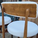 Series of 4 design Scandinavian teak chairs