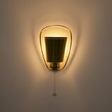 Style perforated brass wall light