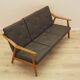 Oak leather sofa by Brockmann Petersen, Danish design 1970s