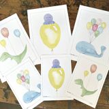 Set of 3 A4 children's illustrations