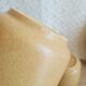Set 6 coffee cups in sarreguemines sandstone france vintage