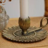 Gold metal candle holder