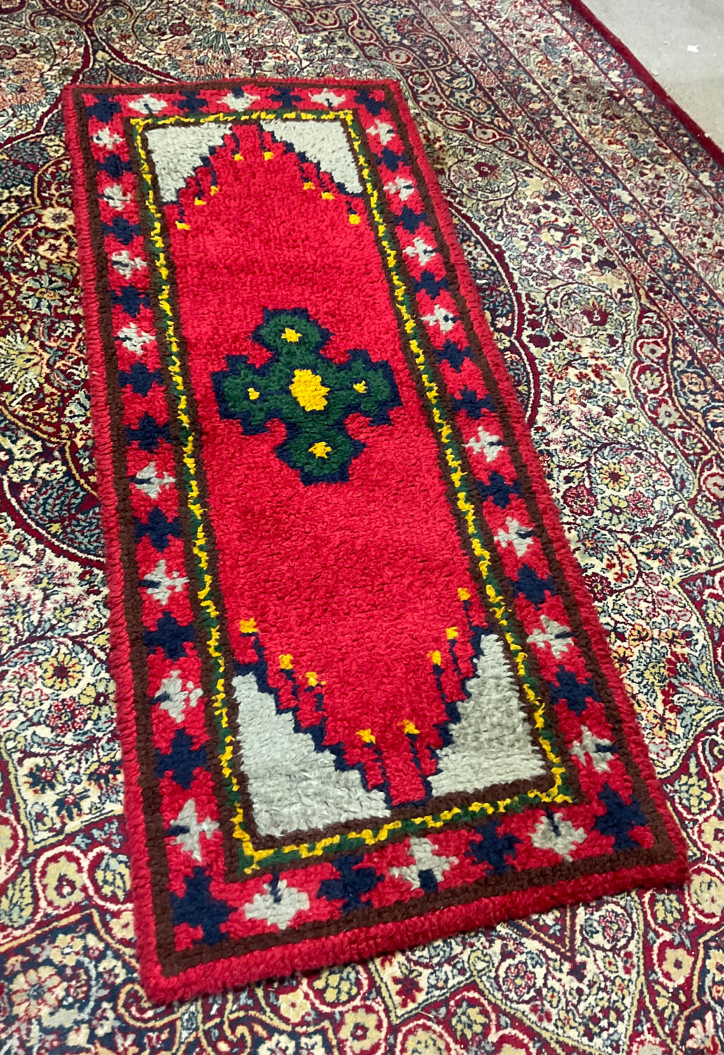Vintage rug pure Berber style wool