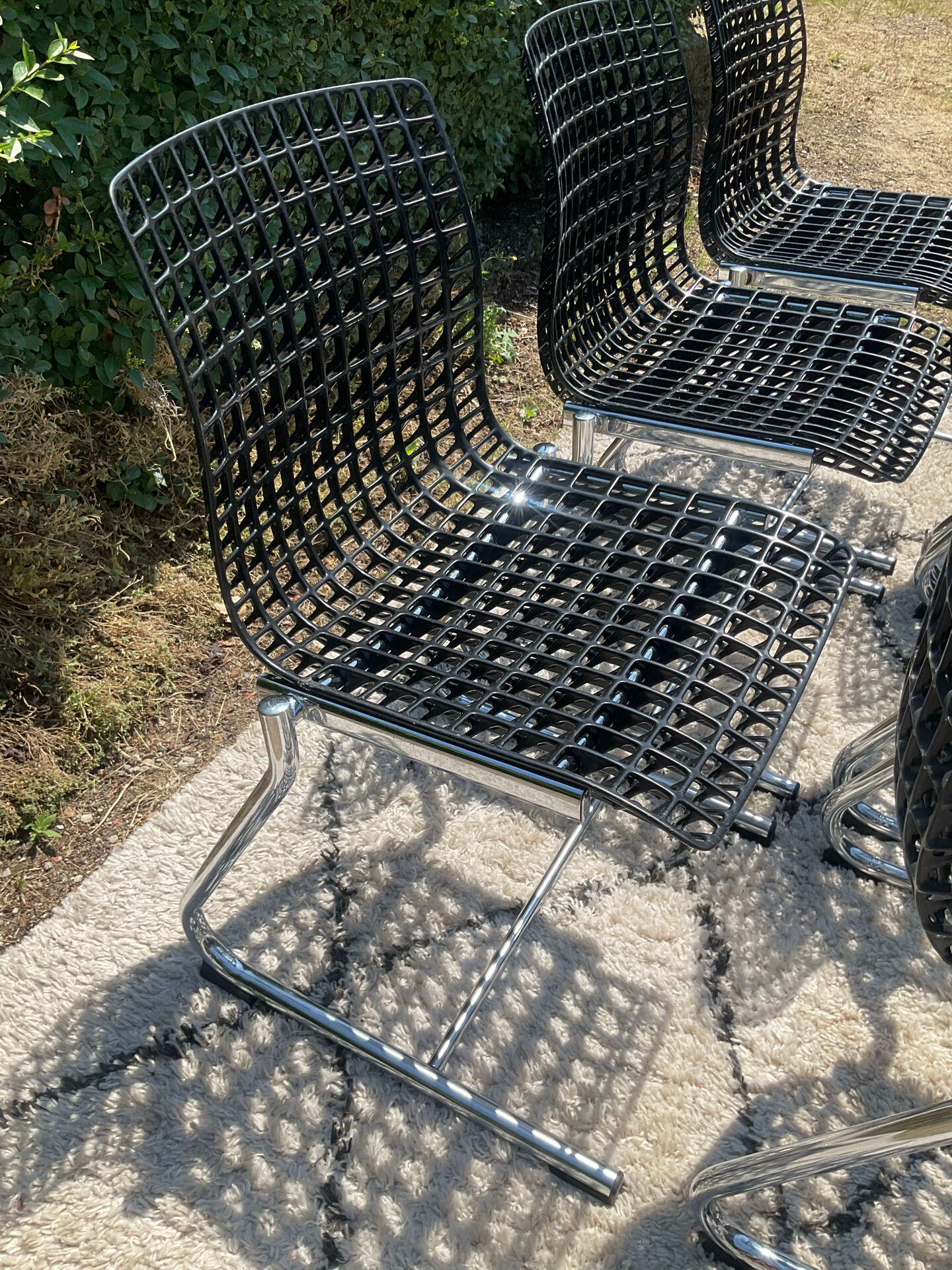 Série de 6 chaises « Moiré » par Ton Haas