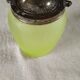 Opaline green glass cookie jar