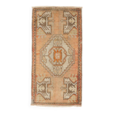 Vintage Accent Rug. Wool Turkish Seat Cover. Rustic Kitchen Rug. Handmade Door Mat. Bath Mat