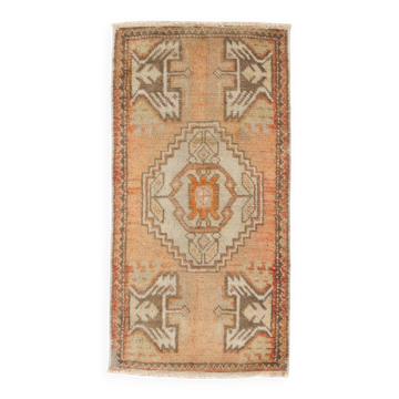 Tapis d'accent vintage. Housse de siège en laine turque. Tapis de cuisine rustique. Tapis de porte fait main. Tapis de bain.