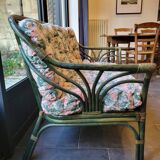 Rattan bench canapé