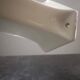 Antique white porcelain wall lamp bathroom art deco 1930 striated opaline tulip