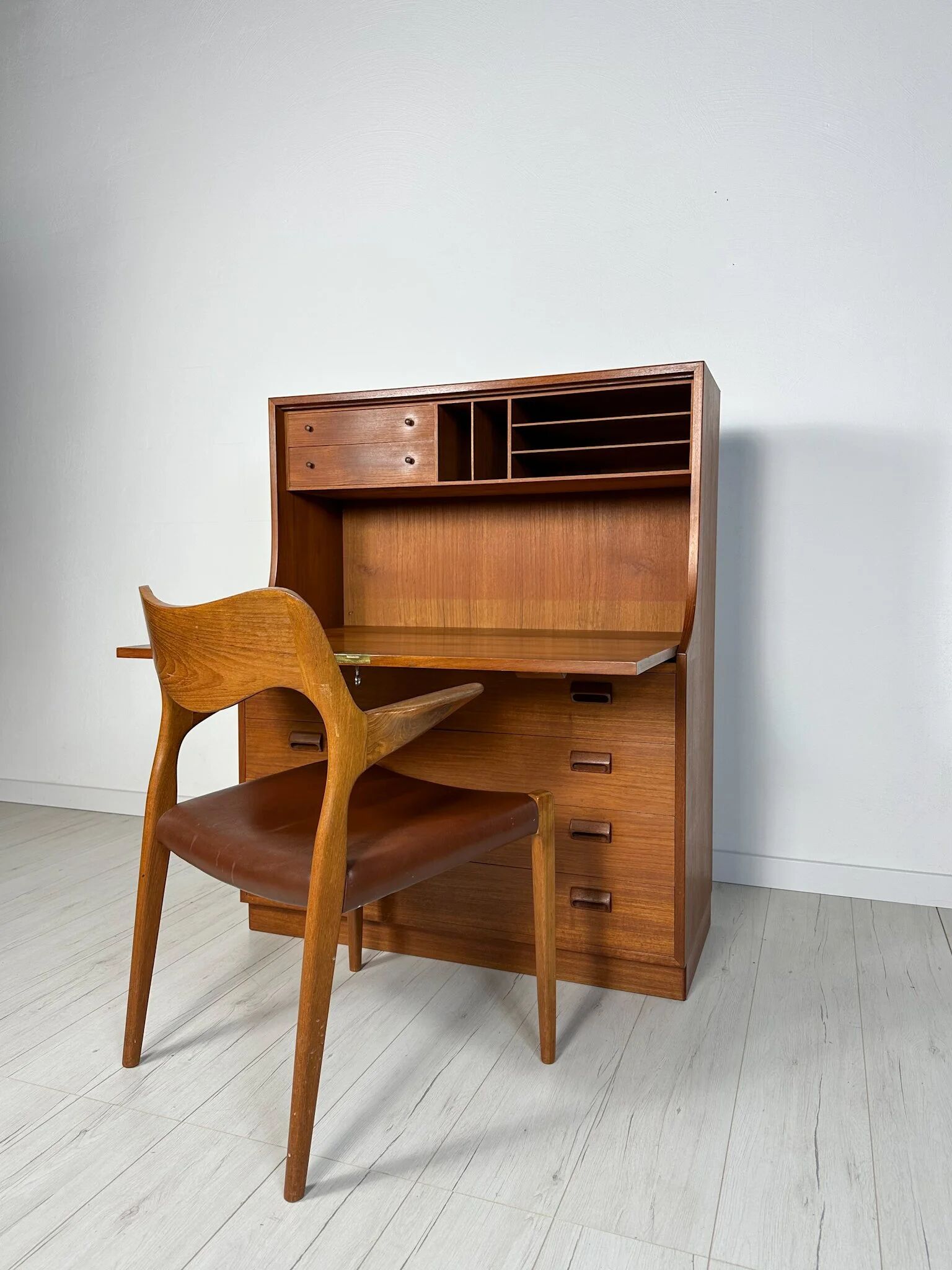 1960s Vintage Danish Teak Secretary by Børge Mogensen - Søborg Møbelfabrik