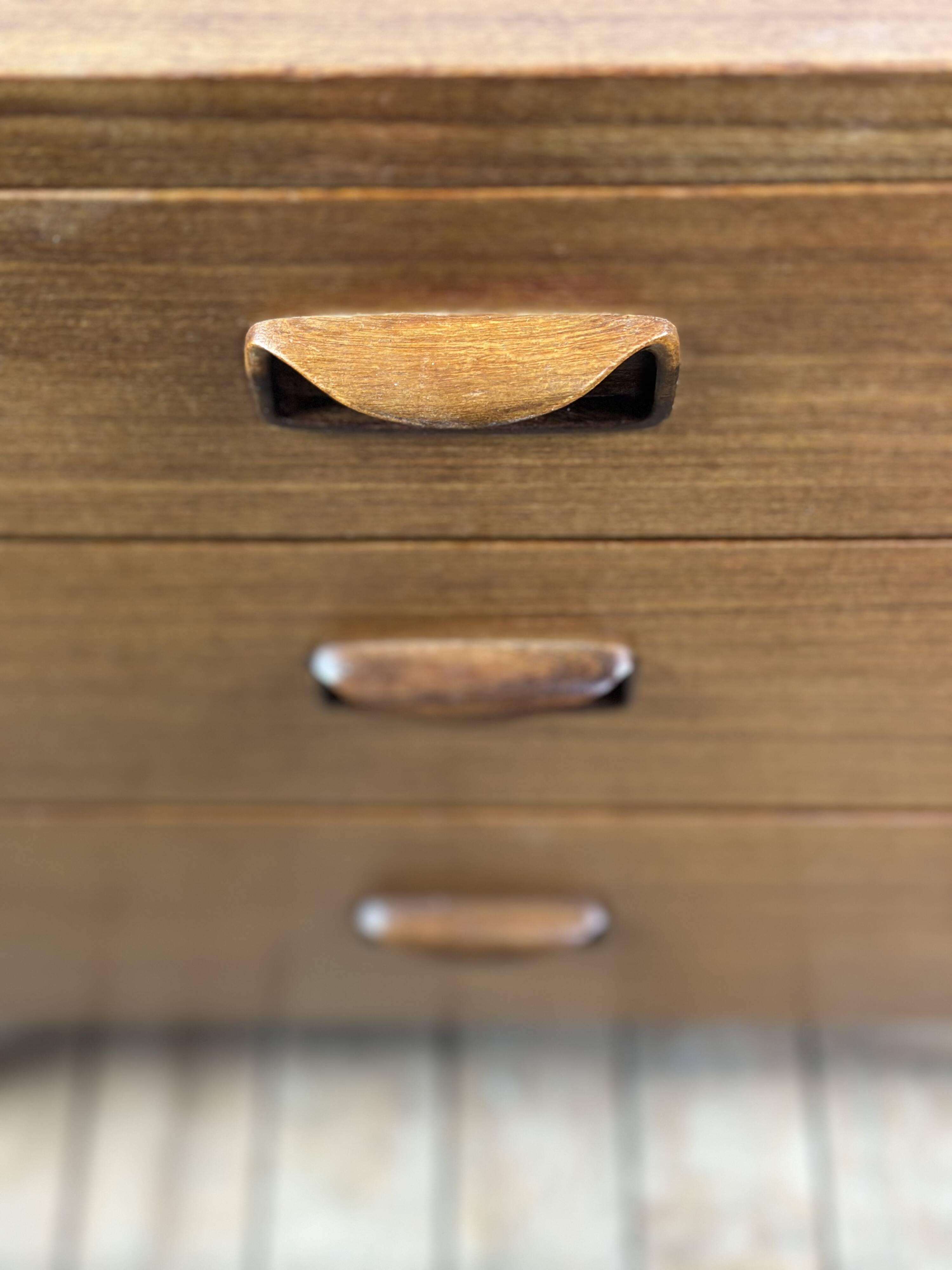 Vintage 1960 Wrighton English Teak Chest of Drawers