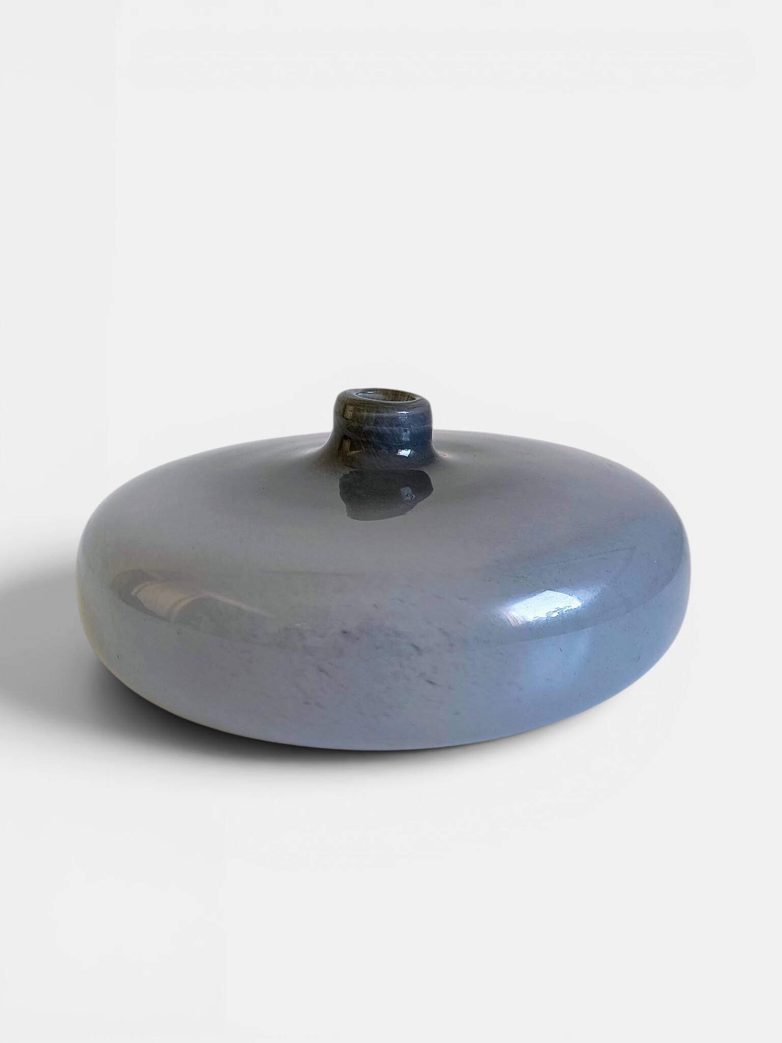 Vase en verre fumé Murano italien moderne / minimaliste, Italie, années 1970