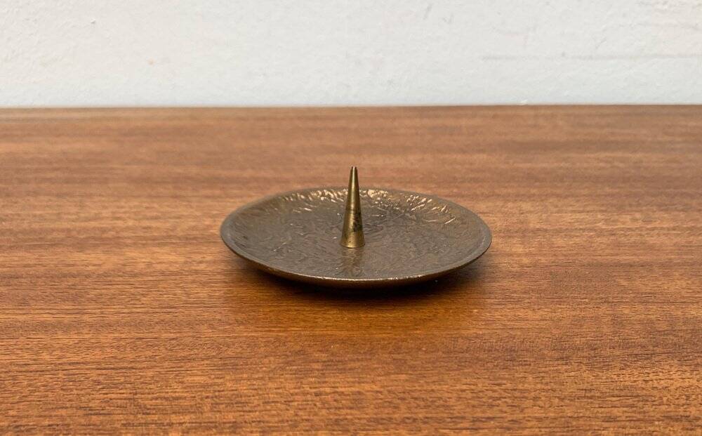 Mid-Century Brutalist Bronze Candleholder, 1960s