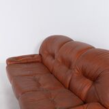 Mid-century leather sofa from the 1960s, Italy