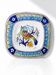 Large Italian wall plate Gubbio bird decor vintage painted pottery