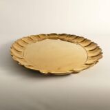 Hollywood Regency Large Oval Brass Tray by Firma Lars Holmström, Sweden 1940's