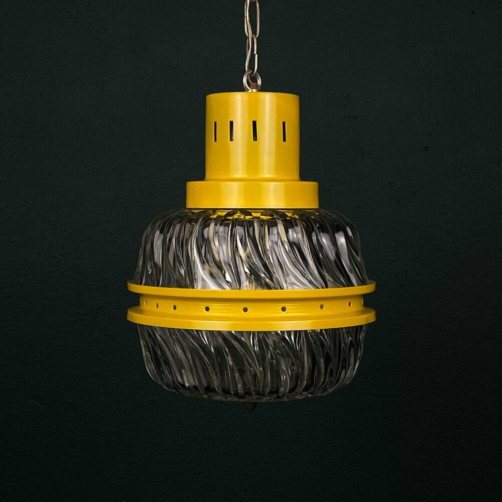 Suspension italienne jaune du milieu du siècle, années 1960