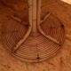 Rattan coat rack