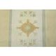 1970s Vintage Turkish Oushak Handmade Wool Cotton Yellow Area Rug 195x306