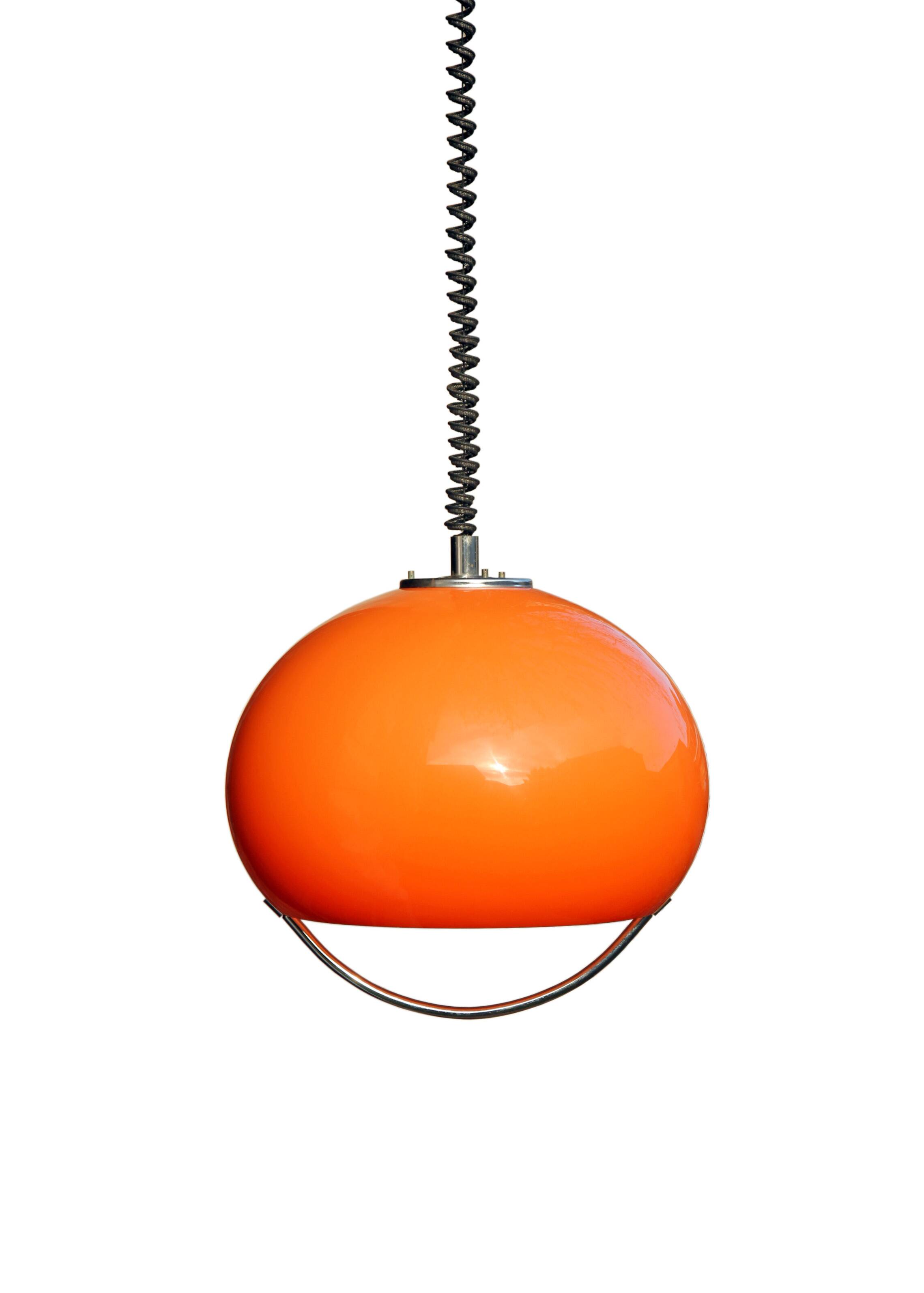 Guzzini Jolly suspension model in orange, 1968.