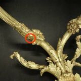 Large pair of Louis XVI style sconces from the 19th century - gilded bronze