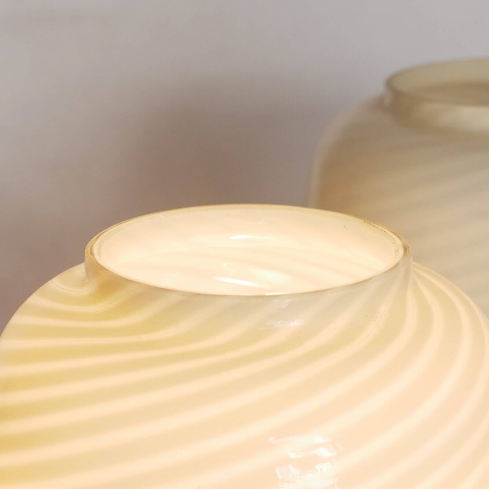 Paire de lampes de table Murano des années 1960 - Verre tourbillonnant