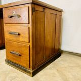 Wooden desk with pedestals