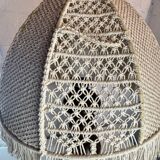 Macrame lampshade lamp