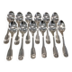 12 silver-plated coffee spoons, Christofle Vendome, 13.6 cm