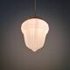 Art Deco suspension in pressed white glass, 1920s-30s.