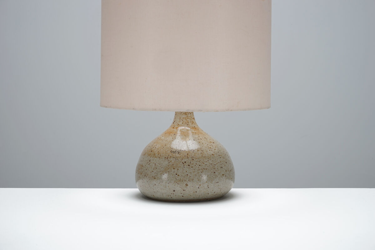 Sandstone lamp by Roland Zobel Atelier Les Cyclades Anduze